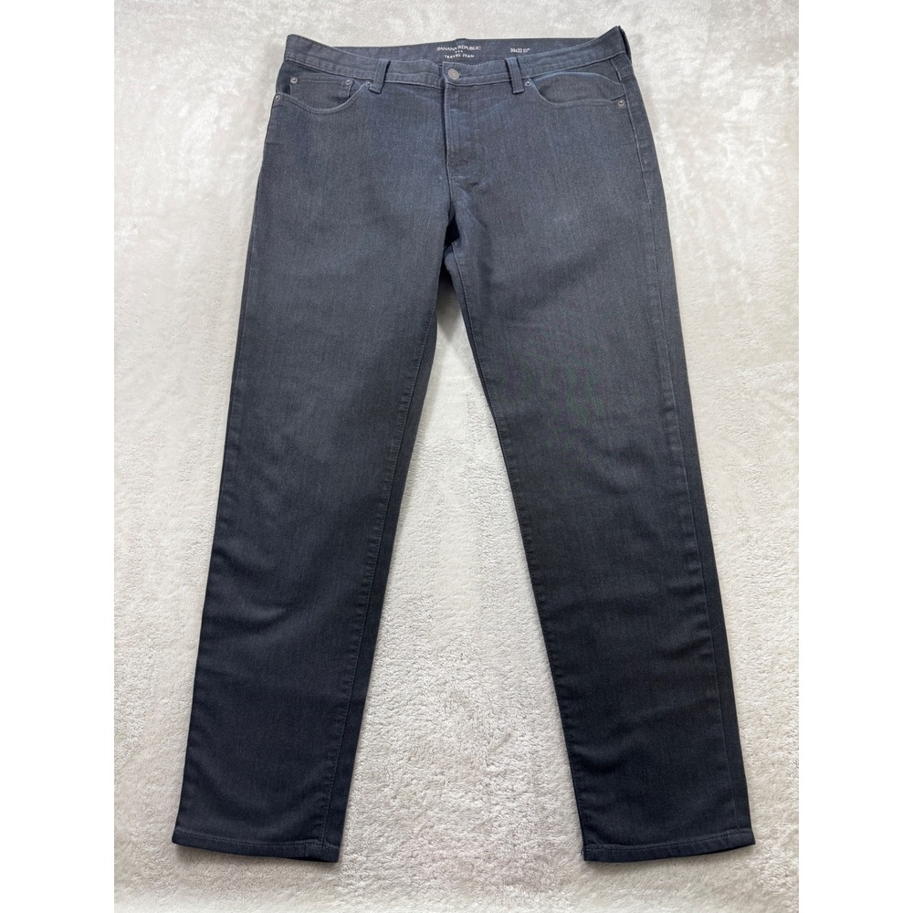 Banana Republic Mens Slim Travel Jean Charcoal Heat Pants 36x32 Meas: 38x30.5